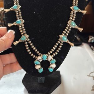 Turquoise and Silver Women's Necklace